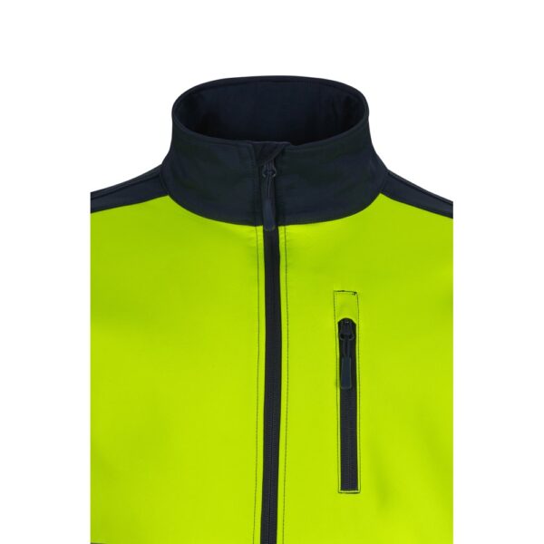 36145_204-e VL HESTIA LARGE. Two-tone soft shell jacket (280g/m²), with fleece lining and TPU membrane, in polyester (96%) and elastane (4%)