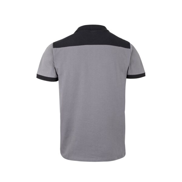 36148_113-b VL VELES. Two-tone stretch piqué polo shirt (200g/m²) with short sleeves, in polyester (96%) and elastane (4%)