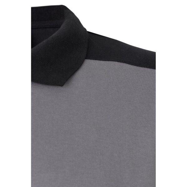 36148_113-e VL VELES. Two-tone stretch piqué polo shirt (200g/m²) with short sleeves, in polyester (96%) and elastane (4%)