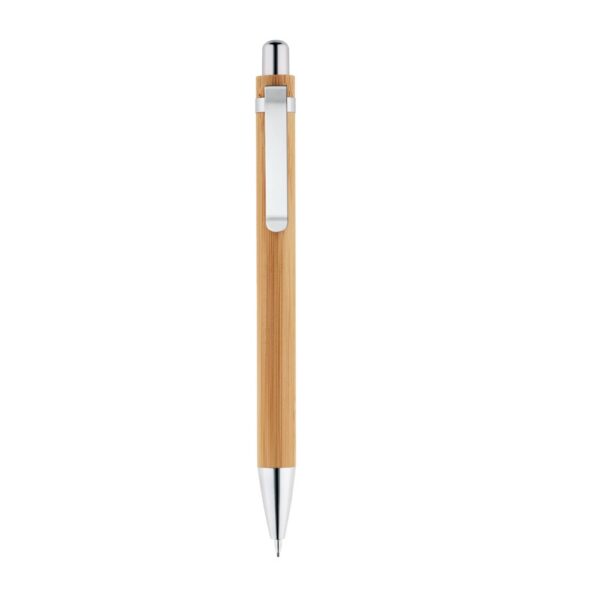 81162_160-c GREENY. Ball pen and mechanical pencil set in bamboo