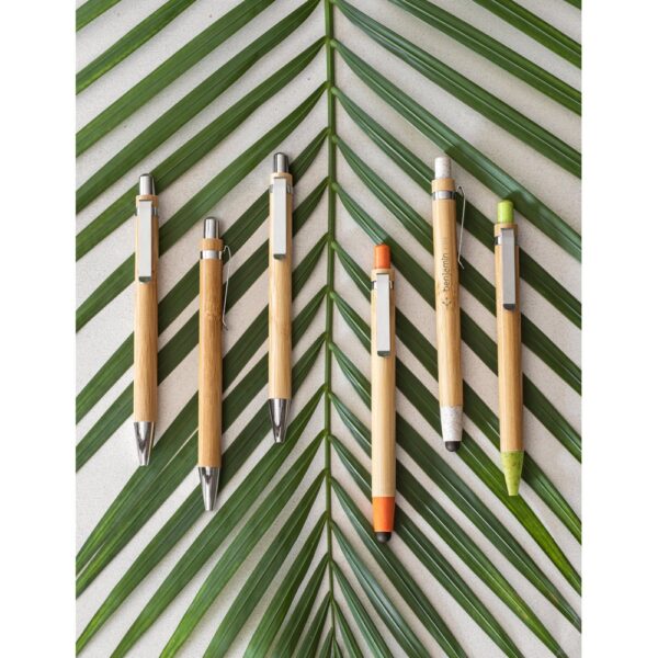 81162_amb GREENY. Ball pen and mechanical pencil set in bamboo