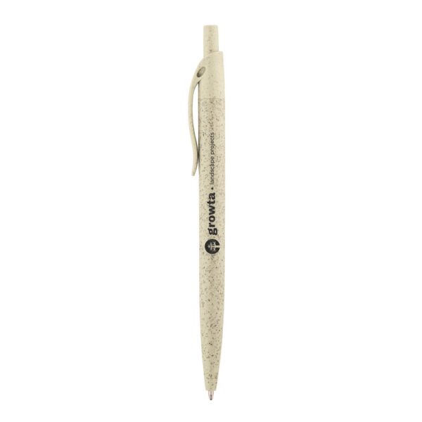 CAMILA. Wheat straw fibre and ABS ball pen with clip