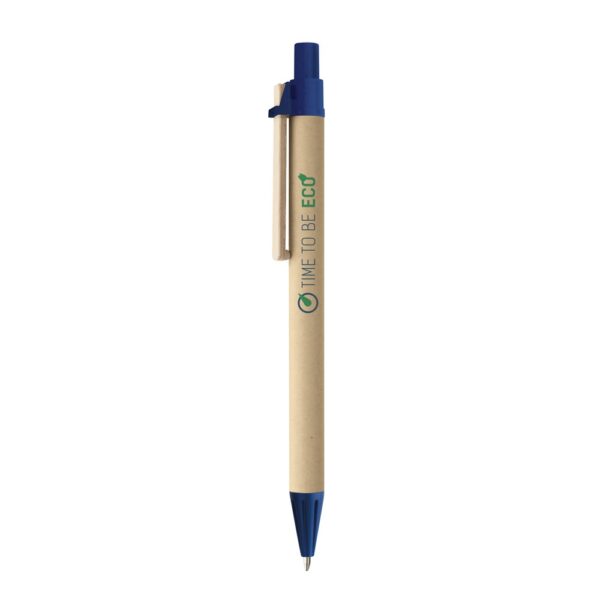 91292_104-logo NAIROBI. Kraft paper ball pen with wooden clip