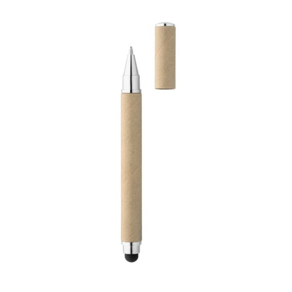 91621_160-c PAPYRUS. Ball pen in paper kraft and ABS with touch tip