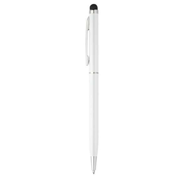 ZOE. Aluminium ball pen with twist mechanism and touch tip