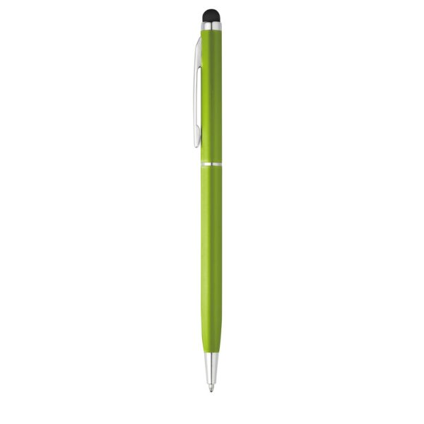 ZOE. Aluminium ball pen with twist mechanism and touch tip