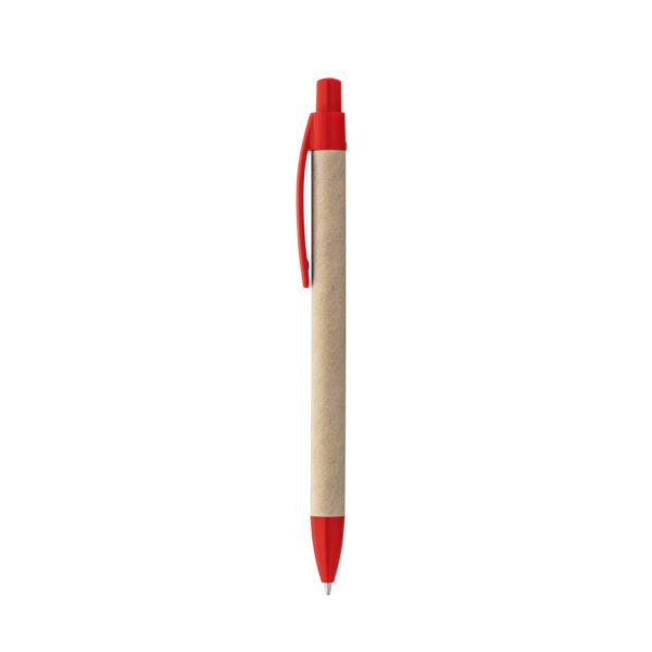 91628_105 REMI. Ballpoint pen made from 100% recycled paper with clip