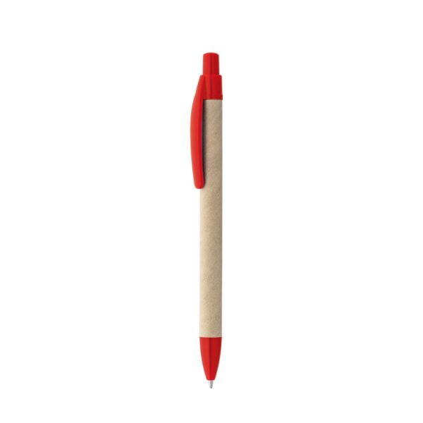 91628_105-b REMI. Ballpoint pen made from 100% recycled paper with clip