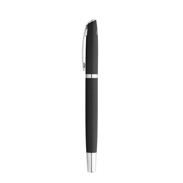 RE-LANDO-SET. Roller and ball pen set with recycled aluminium (100% rAL) body