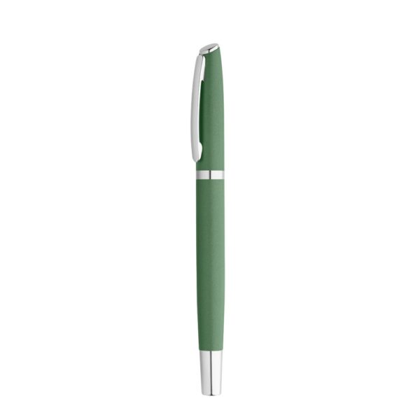 RE-LANDO-SET. Roller and ball pen set with recycled aluminium (100% rAL) body