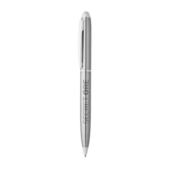 CHRIS. Ballpoint pen with stainless steel body (53% rSS) with clip