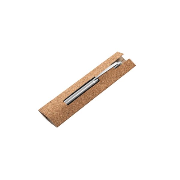CHRIS. Ballpoint pen with stainless steel body (53% rSS) with clip