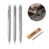CHRIS. Ballpoint pen with stainless steel body (53% rSS) with clip