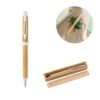 BAHIA II. Bamboo ballpoint pen with clip and twist mechanism