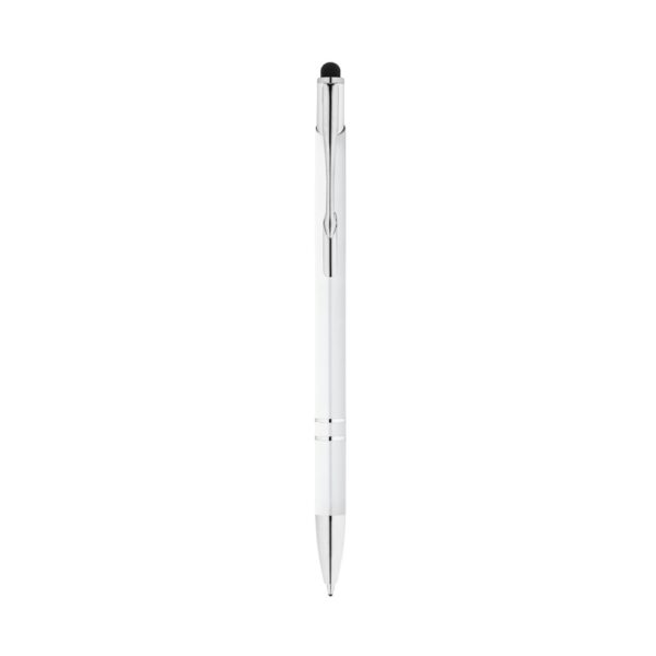 GALBA. Aluminium ball pen with touch tip and clip