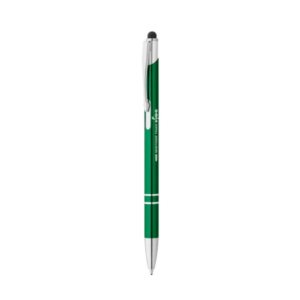 GALBA. Aluminium ball pen with touch tip and clip