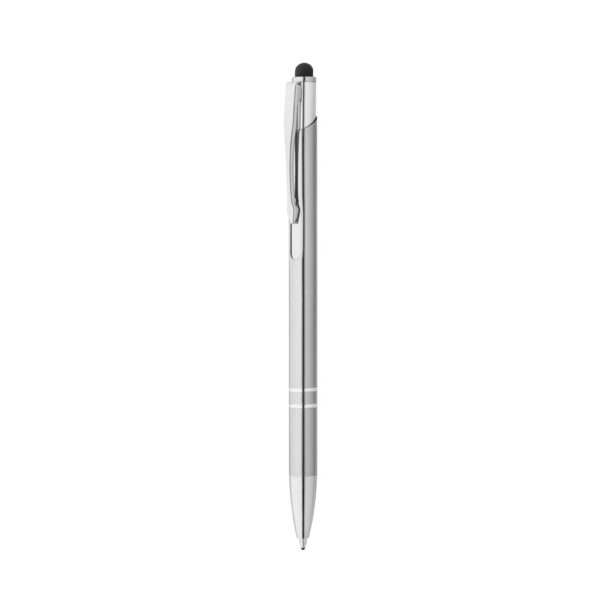GALBA. Aluminium ball pen with touch tip and clip