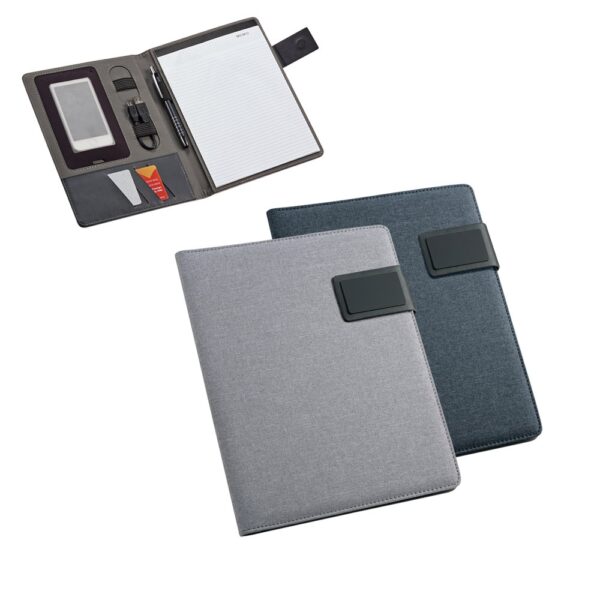 PYNCHON. A5 folder in imitation linen and PU with lined pages