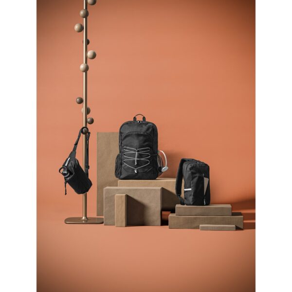 92091_amb DELFOS POUCH. 300D recycled polyester and 600D recycled polyester waist bag with reflective elements
