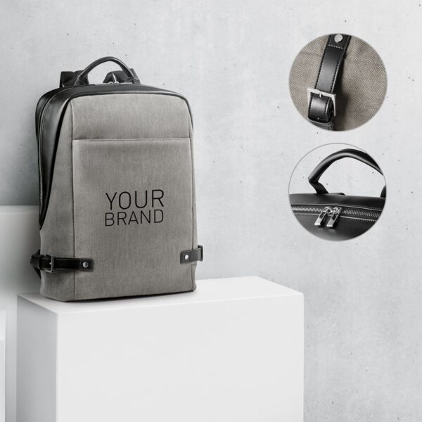 92147_set DIVERGENT BACKPACK II. Backpack for laptop up to 15'6'' in fabric and PU