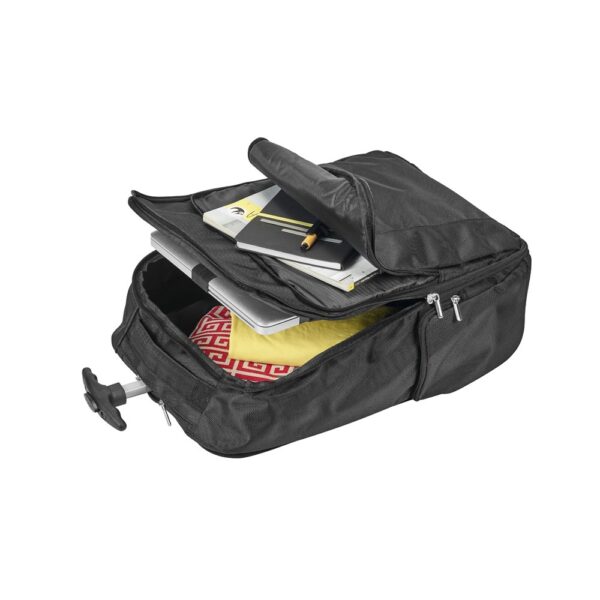 92177_103-d AVENIR. 17" Laptop trolley backpack in 1680D and 300D polyester