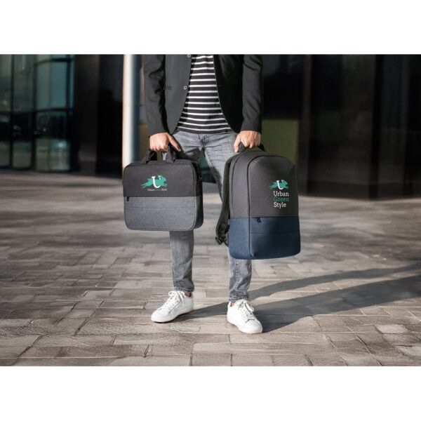 92190_amb GENOA BPACK. Anti-theft backpack in 600D high-density recycled polyester