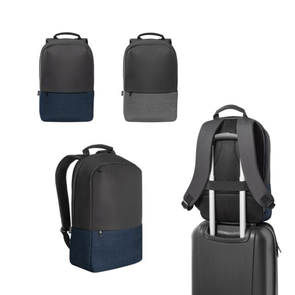 92190_set GENOA BPACK. Anti-theft backpack in 600D high-density recycled polyester