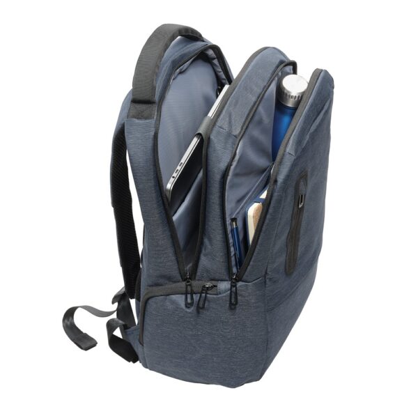 RE-BOSTON. Water-resistant 2Tone recycled nylon laptop backpack with 210D compartment