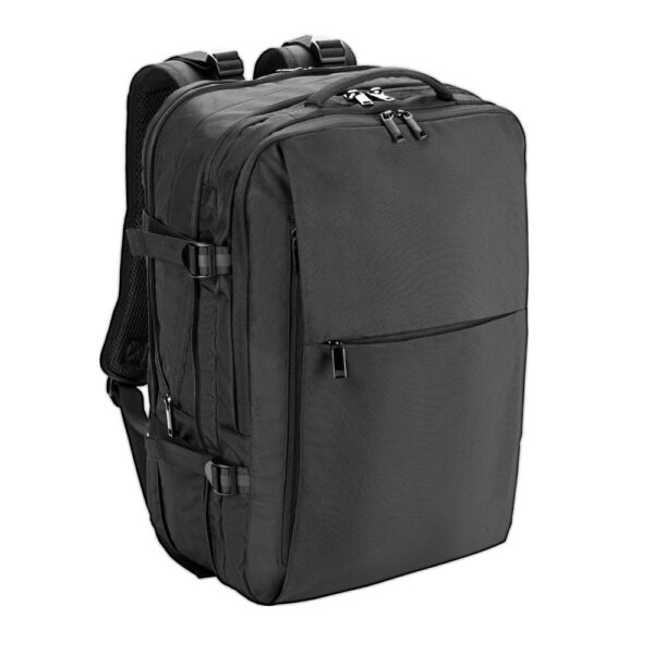 92318_103 DALLAS. High-density recycled 600D polyester travel backpack for 17'3" laptop