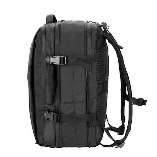 92318_103-c DALLAS. High-density recycled 600D polyester travel backpack for 17'3" laptop