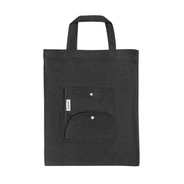 92328_103 SIENA. Foldable bag in cotton (50%), recycled cotton (30%) and polyester (20% rPET) (140 g/m²)