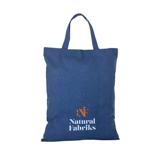 92328_104-c-logo SIENA. Foldable bag in cotton (50%), recycled cotton (30%) and polyester (20% rPET) (140 g/m²)