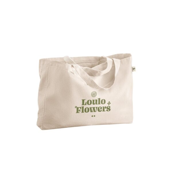 92330_150-logo PARMA. Cotton (50%), recycled cotton (30%) and polyester (20% rPET) bag (280 g/ m²)