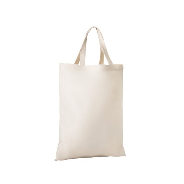 92332_150-d BEIRUT. Foldable bag in cotton (50%), recycled cotton (30%) and polyester (20% rPET) (140 g/m²)