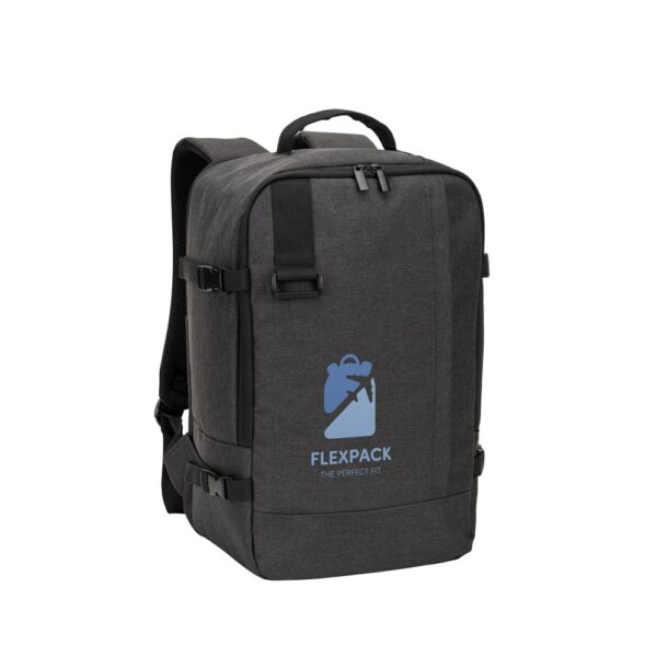 CIES. Backpack made from high-density 600D recycled polyester, meeting airline size requirements