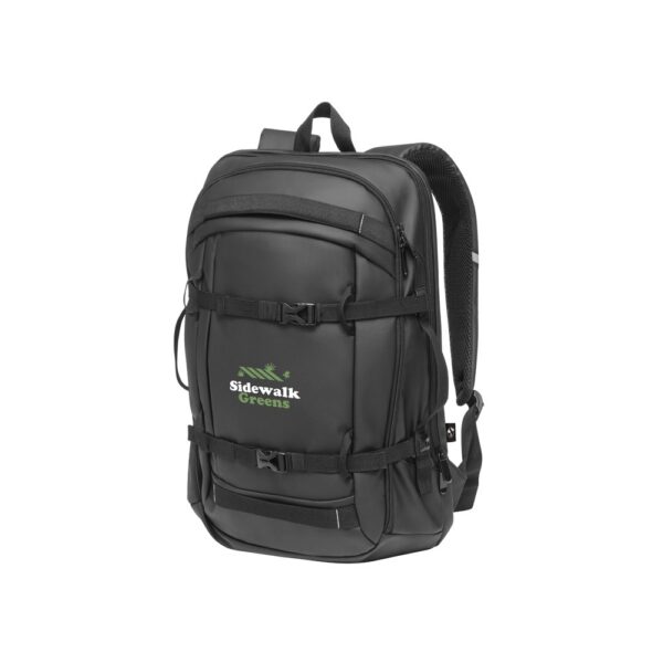 KAMPALA. Laptop backpack in 900D, high-density recycled polyester, with water-resistant coating and 210D recycled polyester lining 17'3"