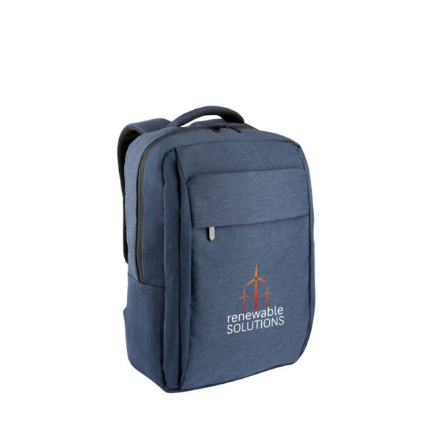 92377_134-logo COVENTRY. 15.6" Fully padded laptop backpack in 300D recycled high-density polyester and 210D recycled polyester lining