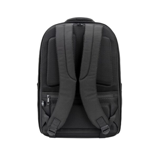 YANGON BPACK. Anti-theft backpack, in twill with water-repellent coating and high-density 600D recycled polyester, for 17'3" laptop