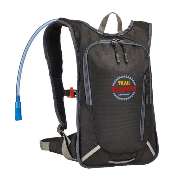 92628_113-logo MOUNTI. 420D sports backpack with water tank 2 L