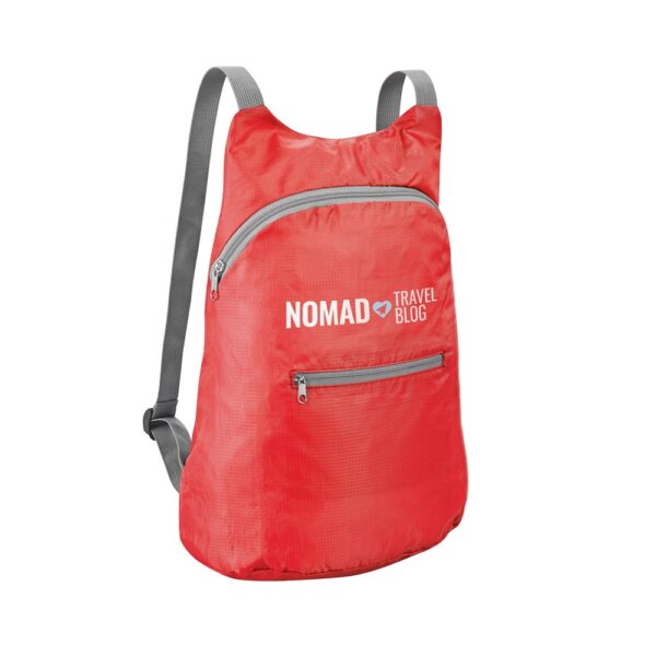92669_105-logo BARCELONA. 210D ripstop polyester foldable backpack