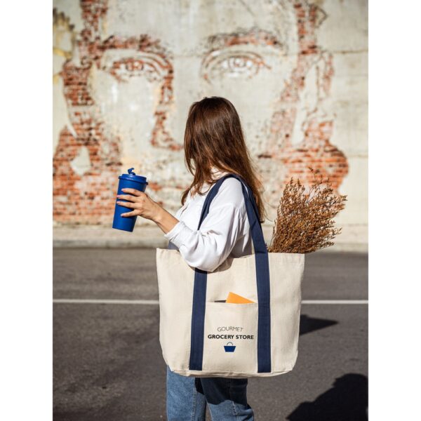 92824_amb VILLE. 100% cotton canvas bag with front and inside pocket (280 g/m²)