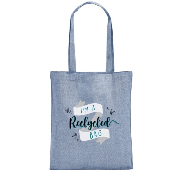 RYNEK. Recycled cotton bag (70%) and polyester (30% rPET) (140 g/m²)