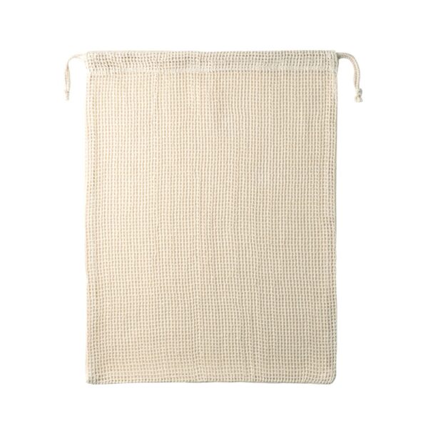 92935_150 NAPOLI. 100% cotton bag (120 g/m²) with 100% cotton mesh on the front (100 g/m²)