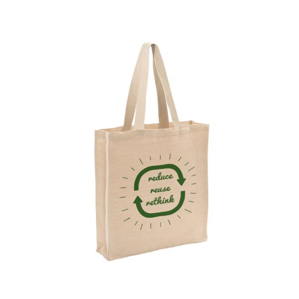 92937_160-logo PADOVA. Juco bag (275 g/m²) with inner pocket in 100% cotton (120 g/m²)