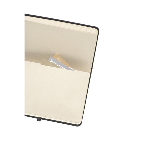 93087_103-c MATISSE. A5 notebook with rigid cover in leather (70% recycled) with lined sheets