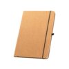 93087_111 MATISSE. A5 notebook with rigid cover in leather (70% recycled) with lined sheets