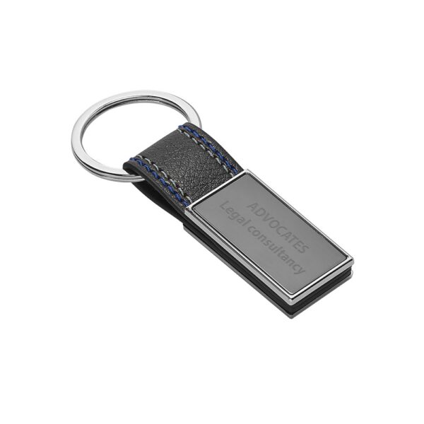BALE. Metal and PU keyring