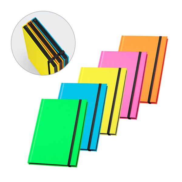 WATTERS. A5 notebook in fluorescent PU with lined pages