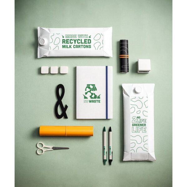 MILKY. A5 notebook with rigid cover in 100% recycled paper