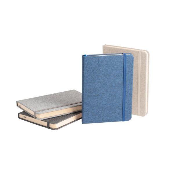 BOYD. A5 notebook in recycled polyester (100% rPET) with lined sheets